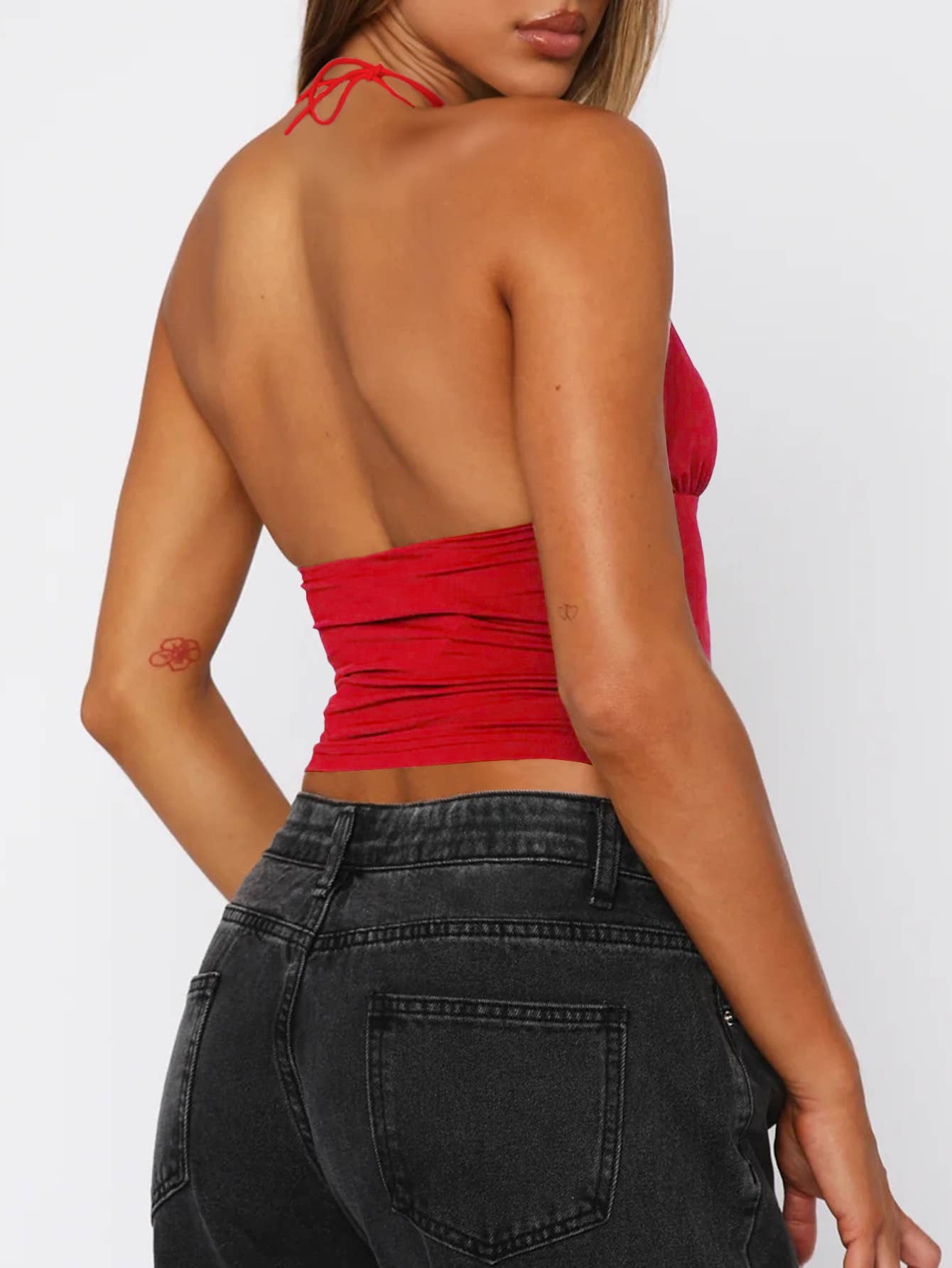 Sexy Spice Y2K style lace halter halter top