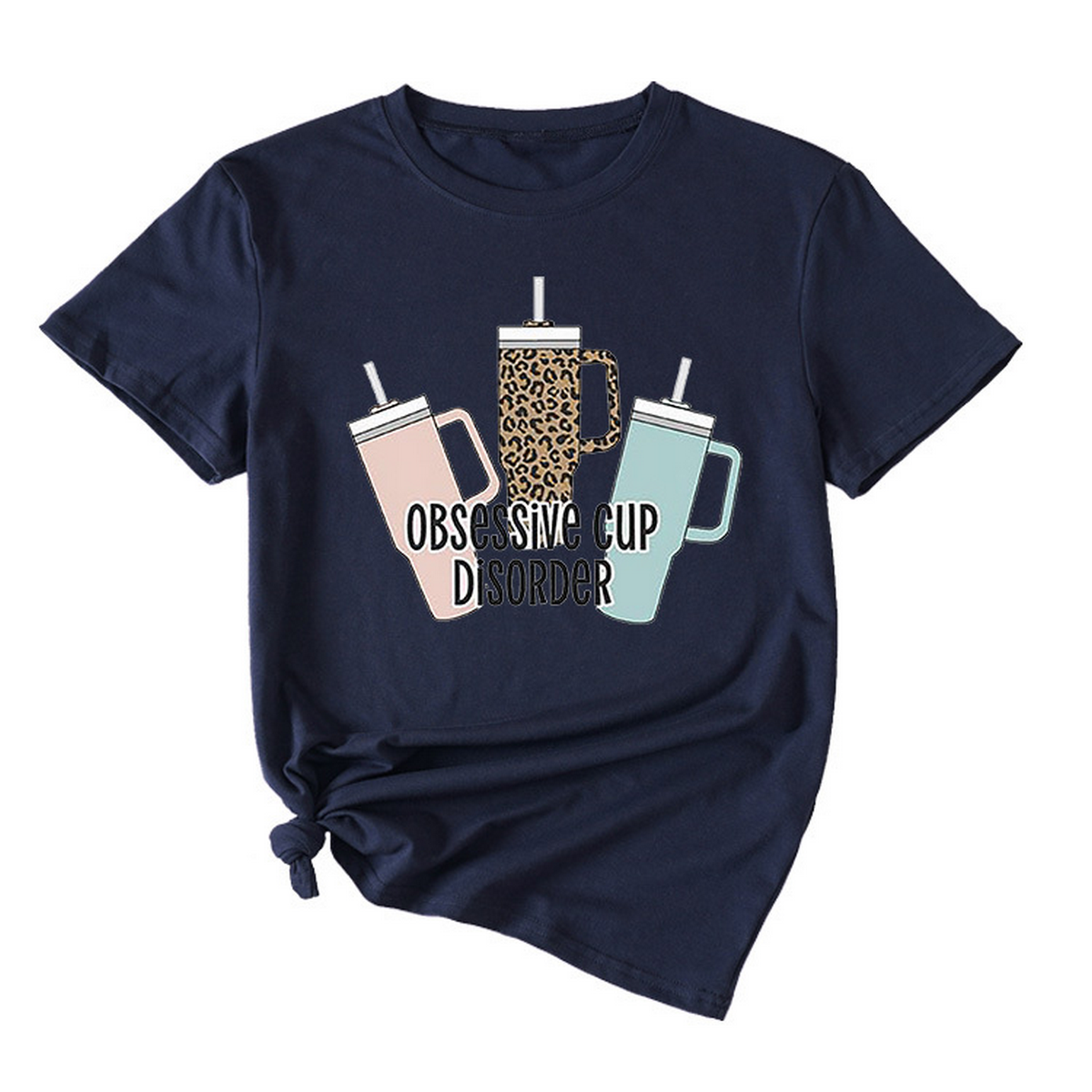 Casual Crew Neck Tee ??Coffee Lover Design_CWTTS1494