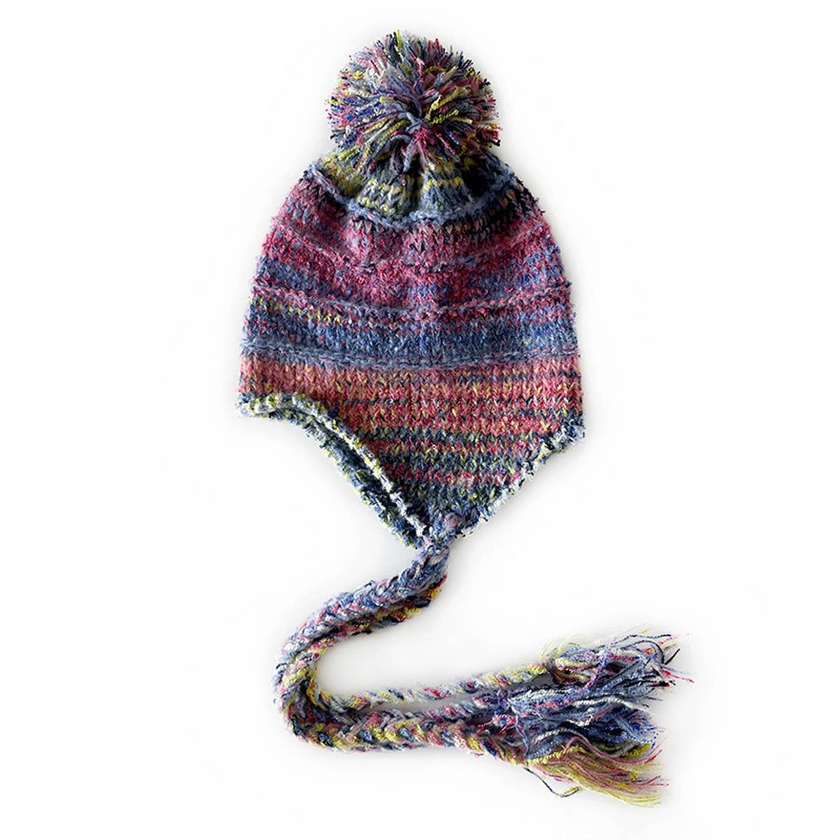 COLORBLOCK KNITTED HAT MIXED COLOR EARMUFFS HAT_CWAH2047