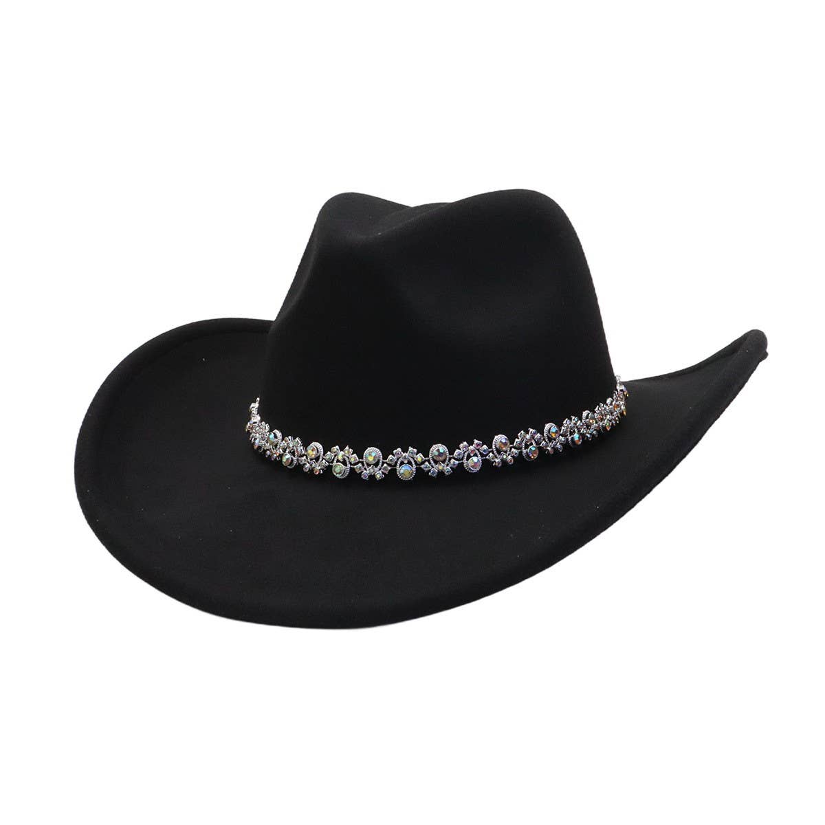 Western  Cowboy Fedora Hat Ethnic Design_CWAH04443
