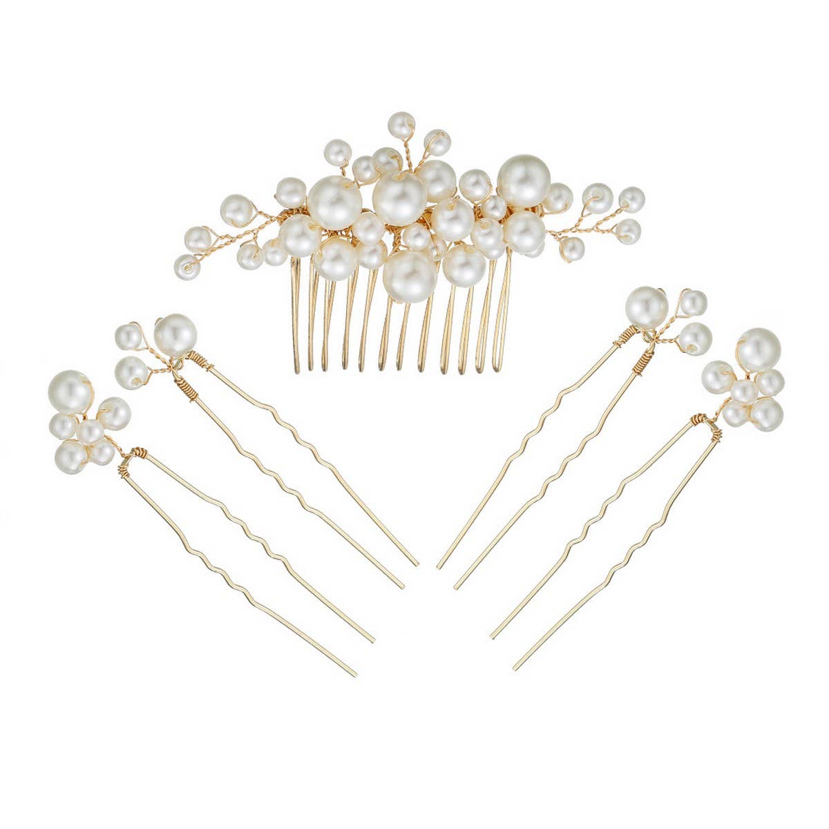 SWEET PEARL U-SHAPED BRIDAL HAIR ACCESSORIES
