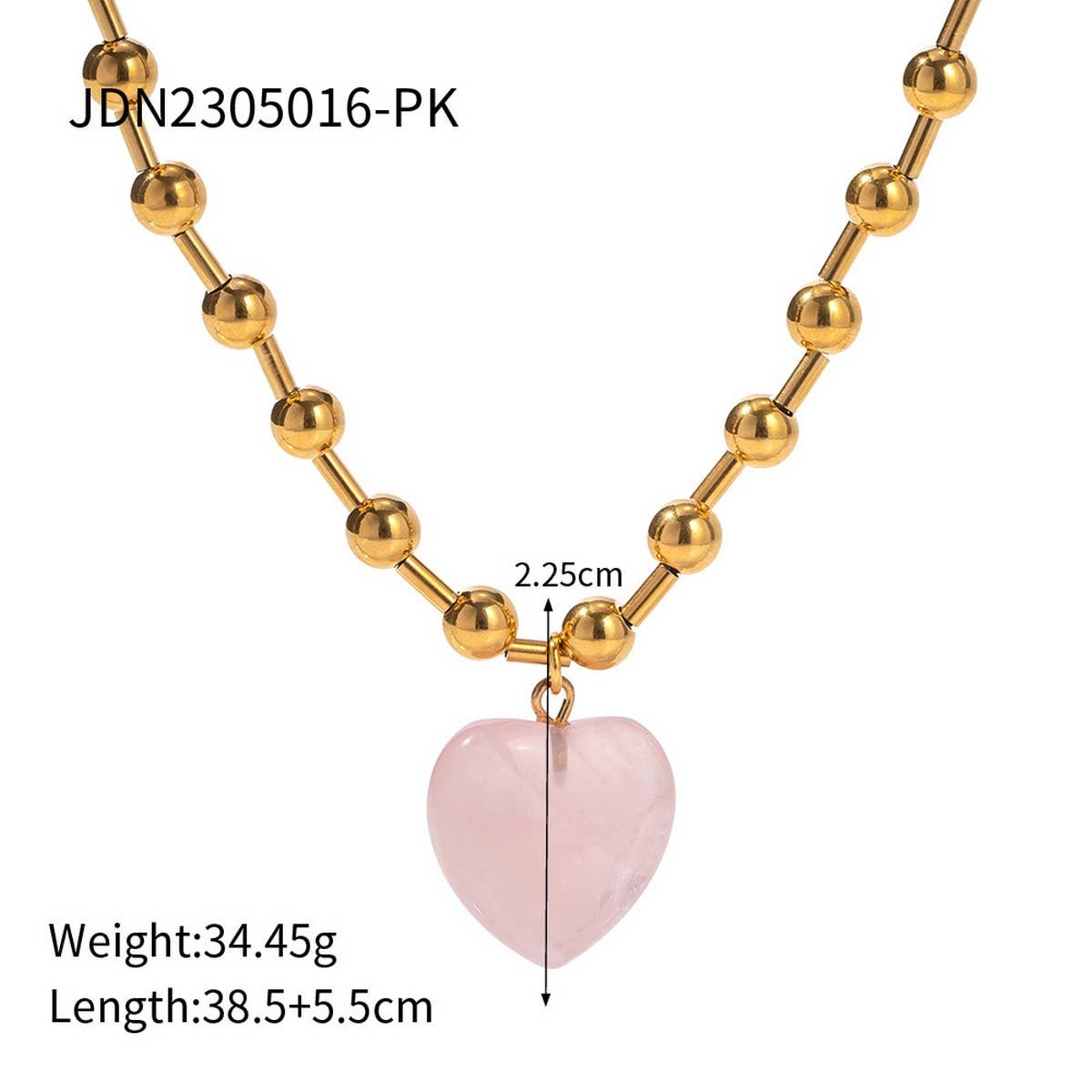 GIRLY SIMPLE TRANSPARENT LOVE NECKLACE