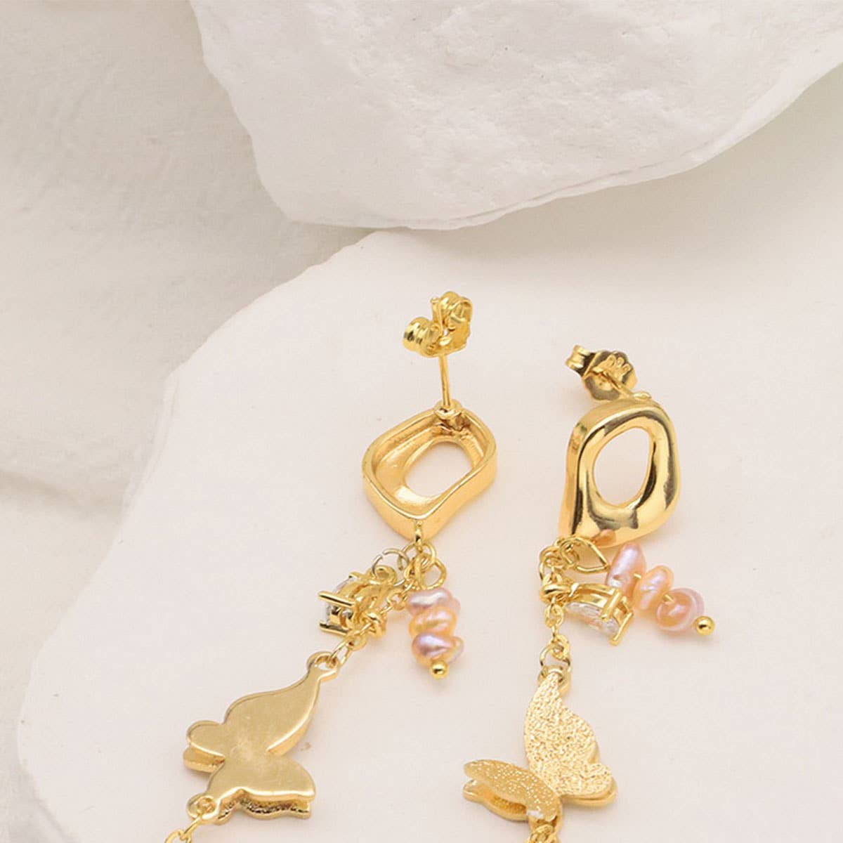 NEW SILVER NEEDLE PEARL EARRINGS FOR WOMEN