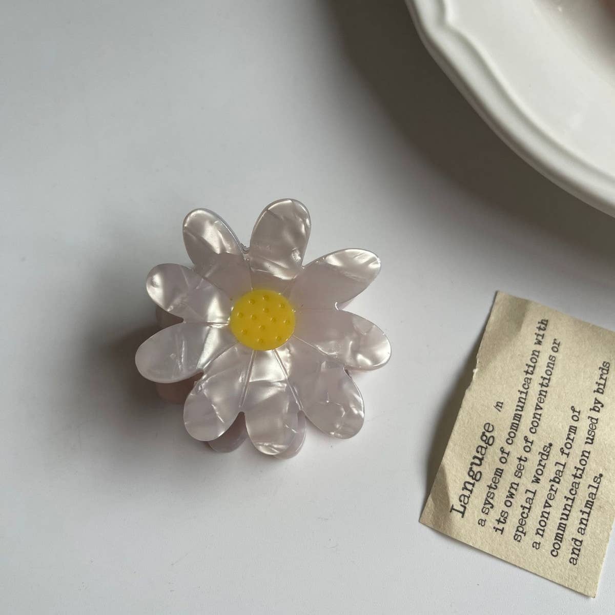 SIMPLE AND FRESH PALM BOUQUET HAIRPIN CLIP_CWAHA1327