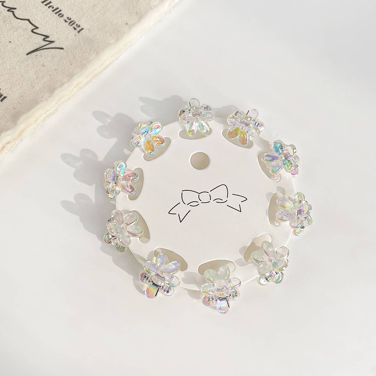 Children's mini 10-piece set of colorful hairpins