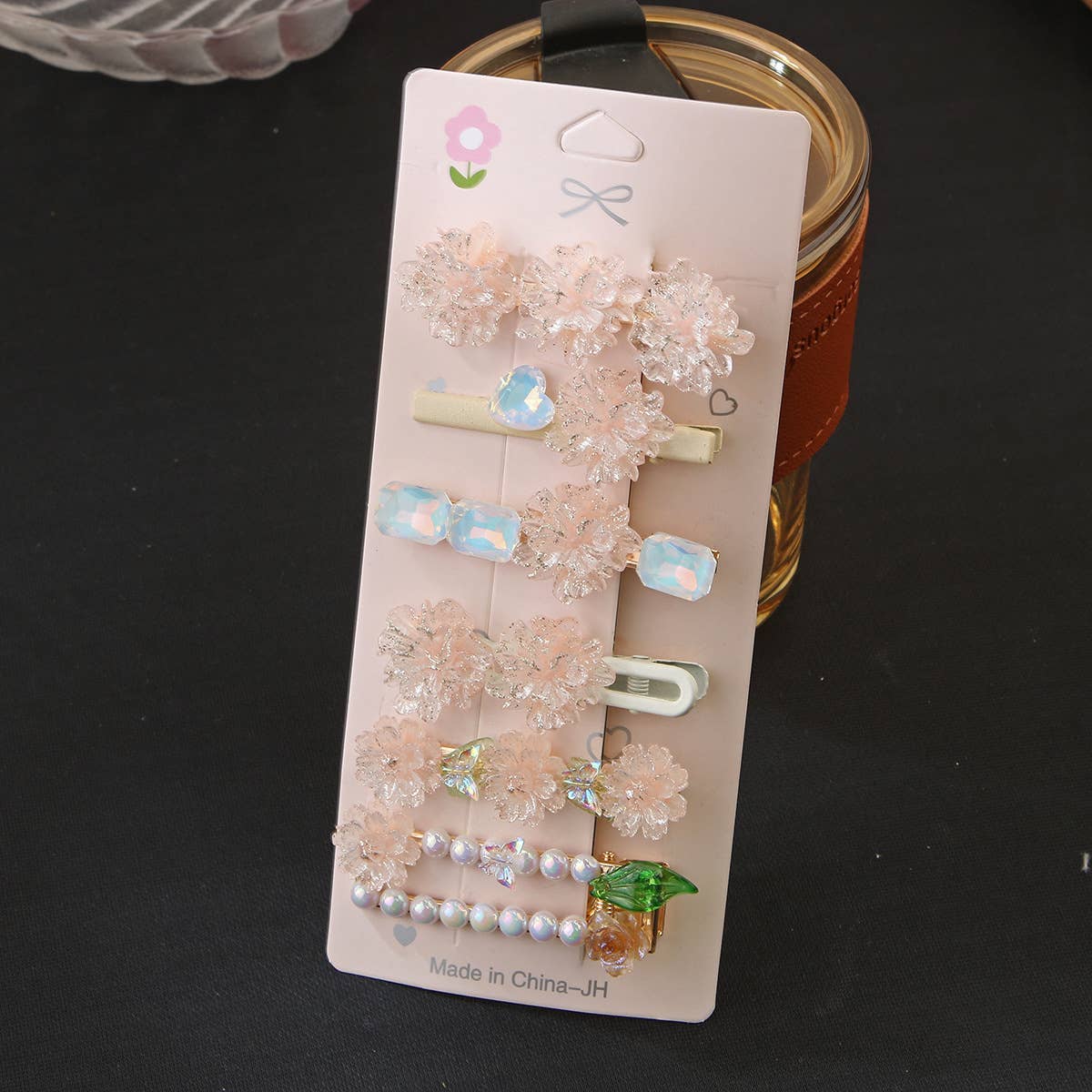 Sweet flower duckbill clip side hair clip