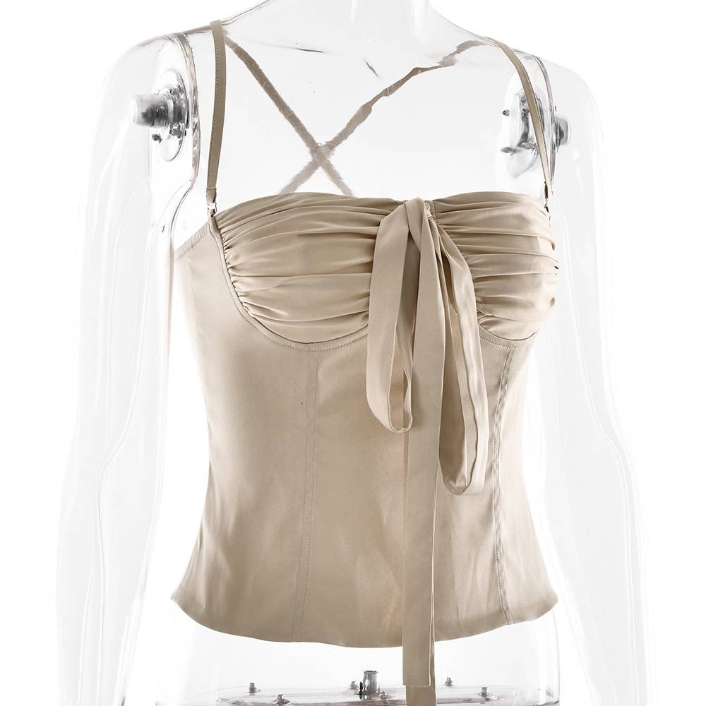 Sexy Backless Strapless Crop Top Bustier Cami