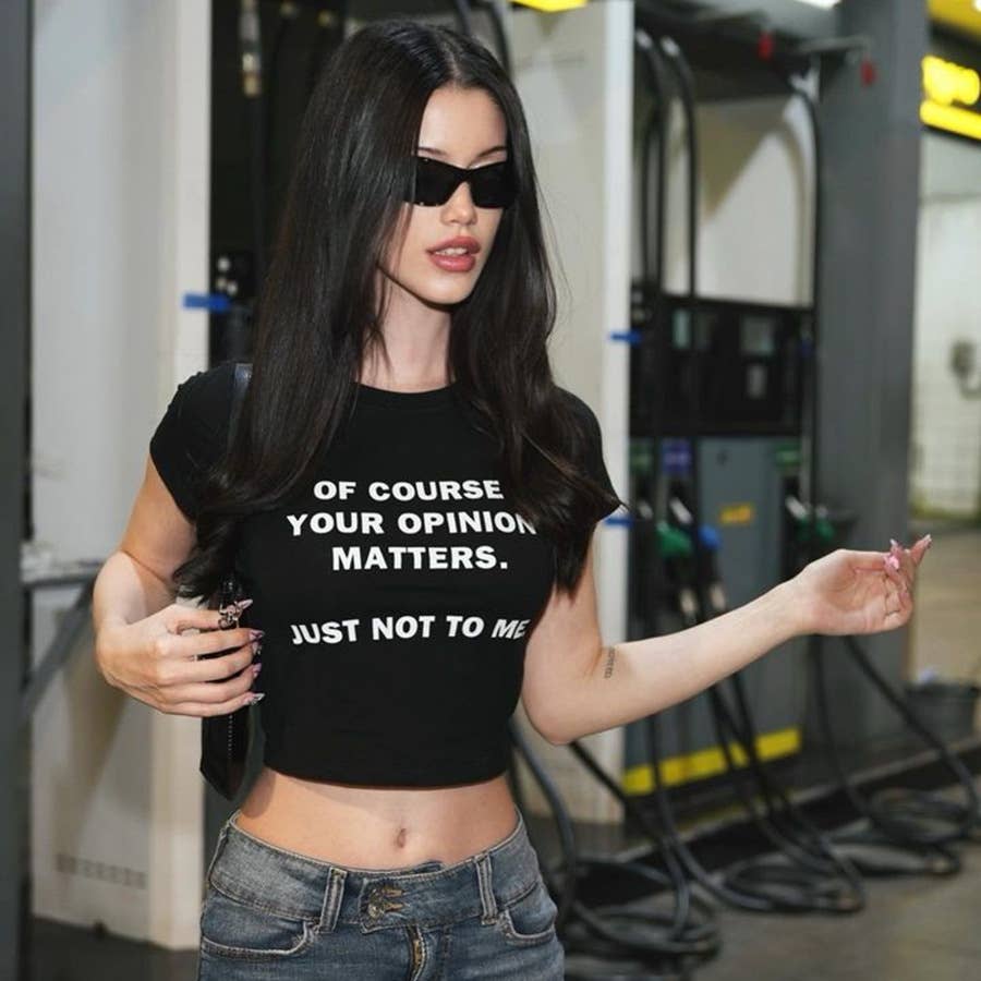 Street style INS trendy slim fit crop tee