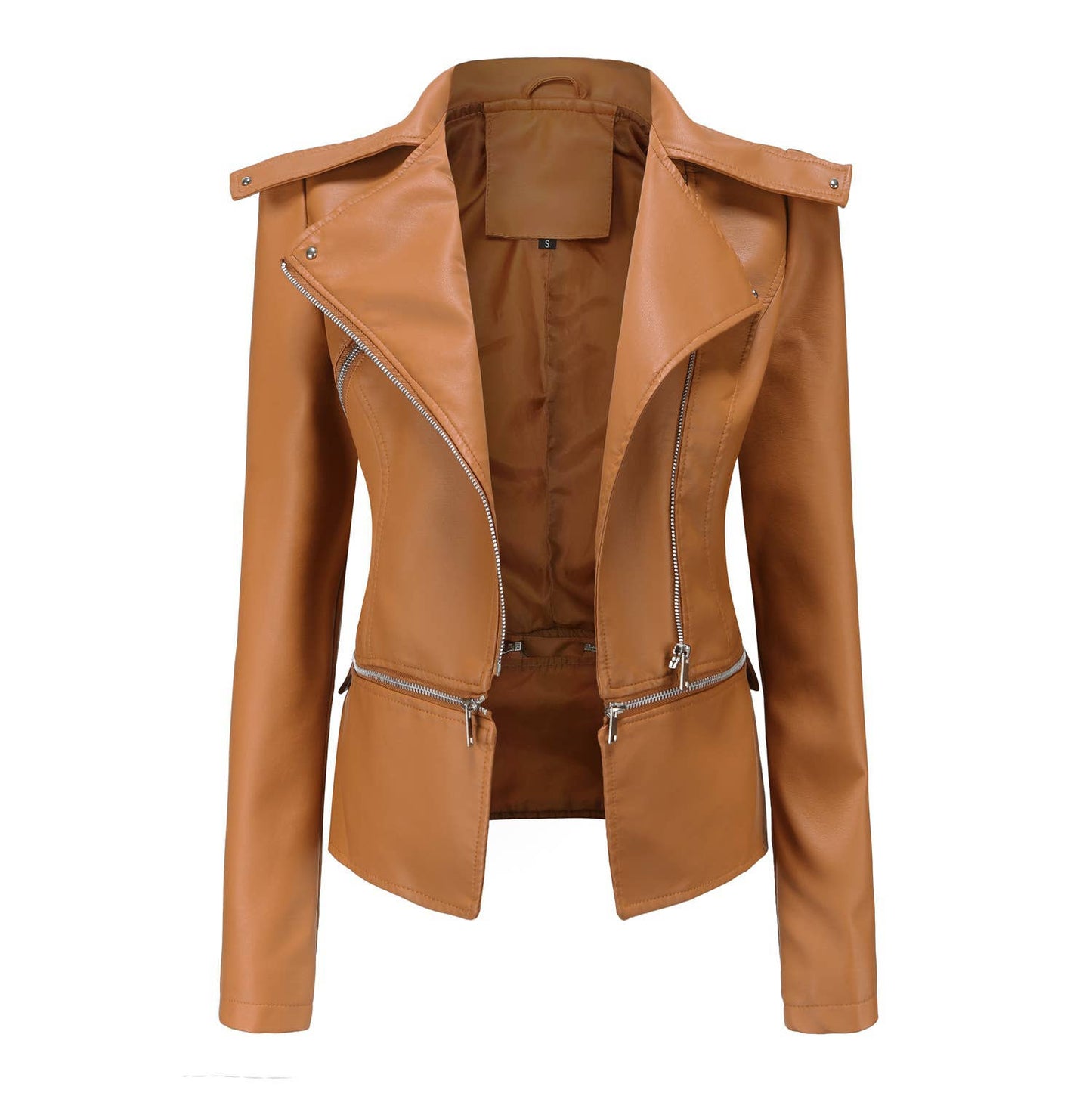 Women's leather garment with removable hem