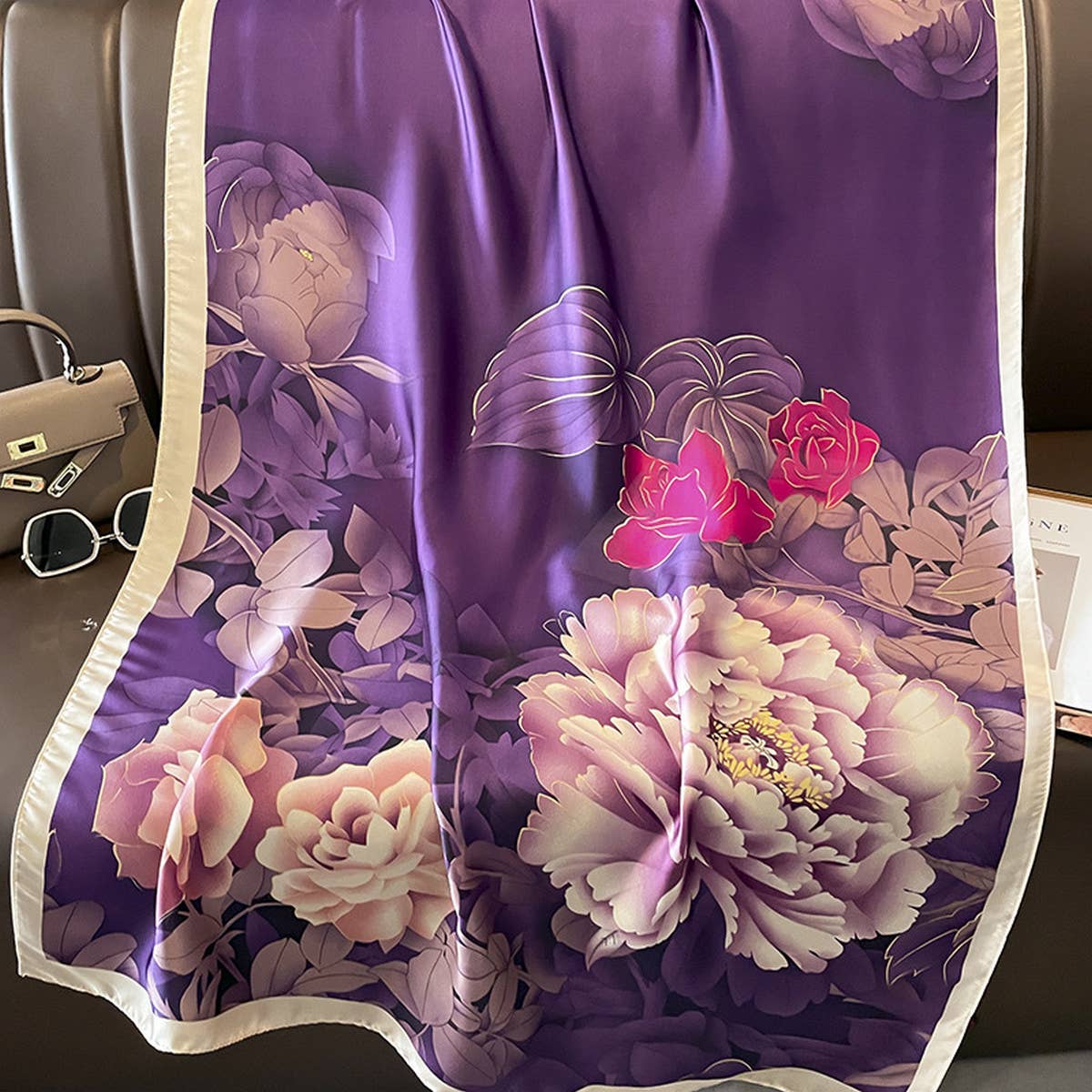 Satin Scarf for Sun Protection & Beach Wrap