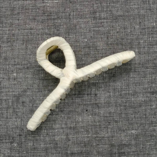 Boho Natural Japanese Fiber Paper Hair Claw_CWAHA6377