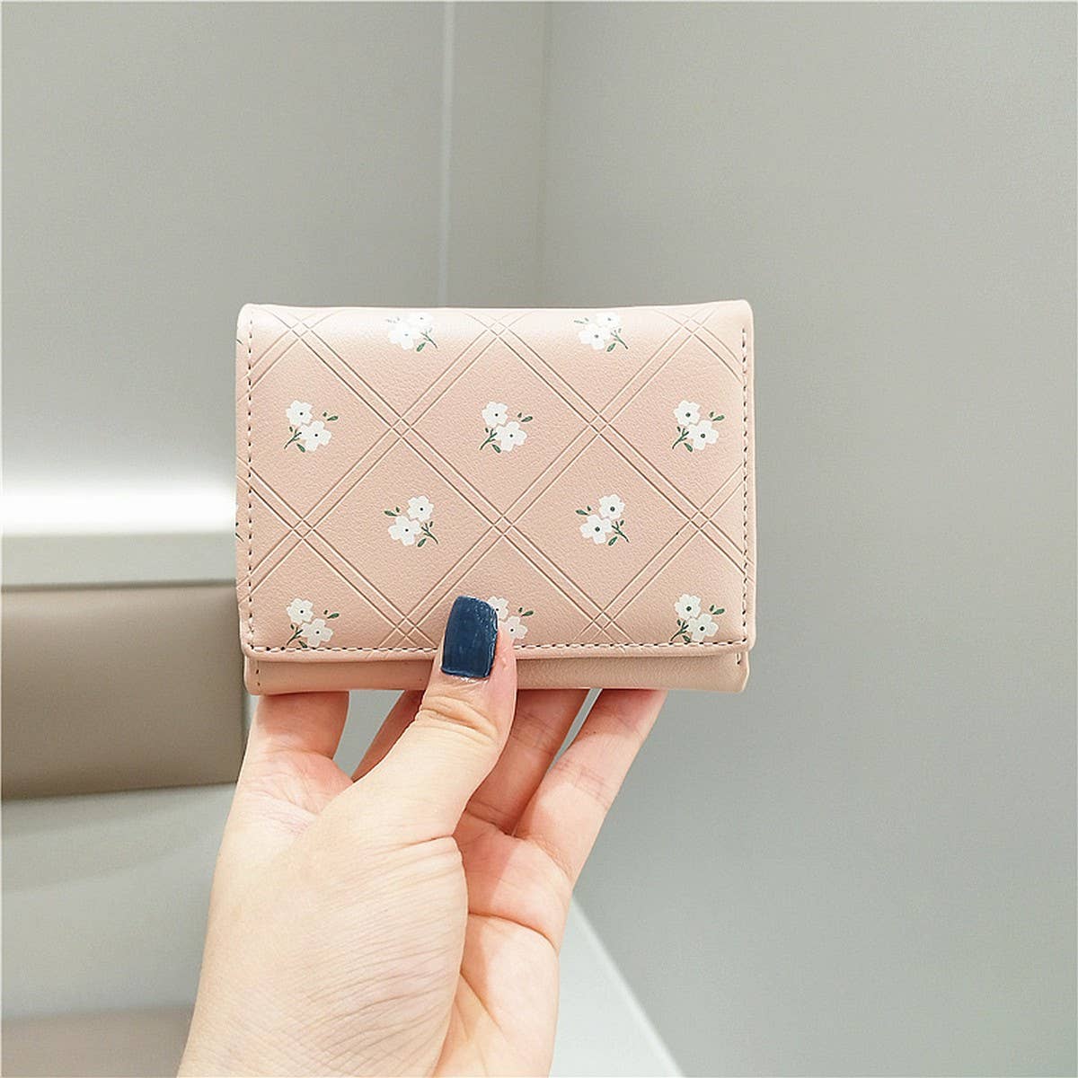 SMALL FRESH FLORAL SHORT TRI-FOLD WALLET_CWAB2554