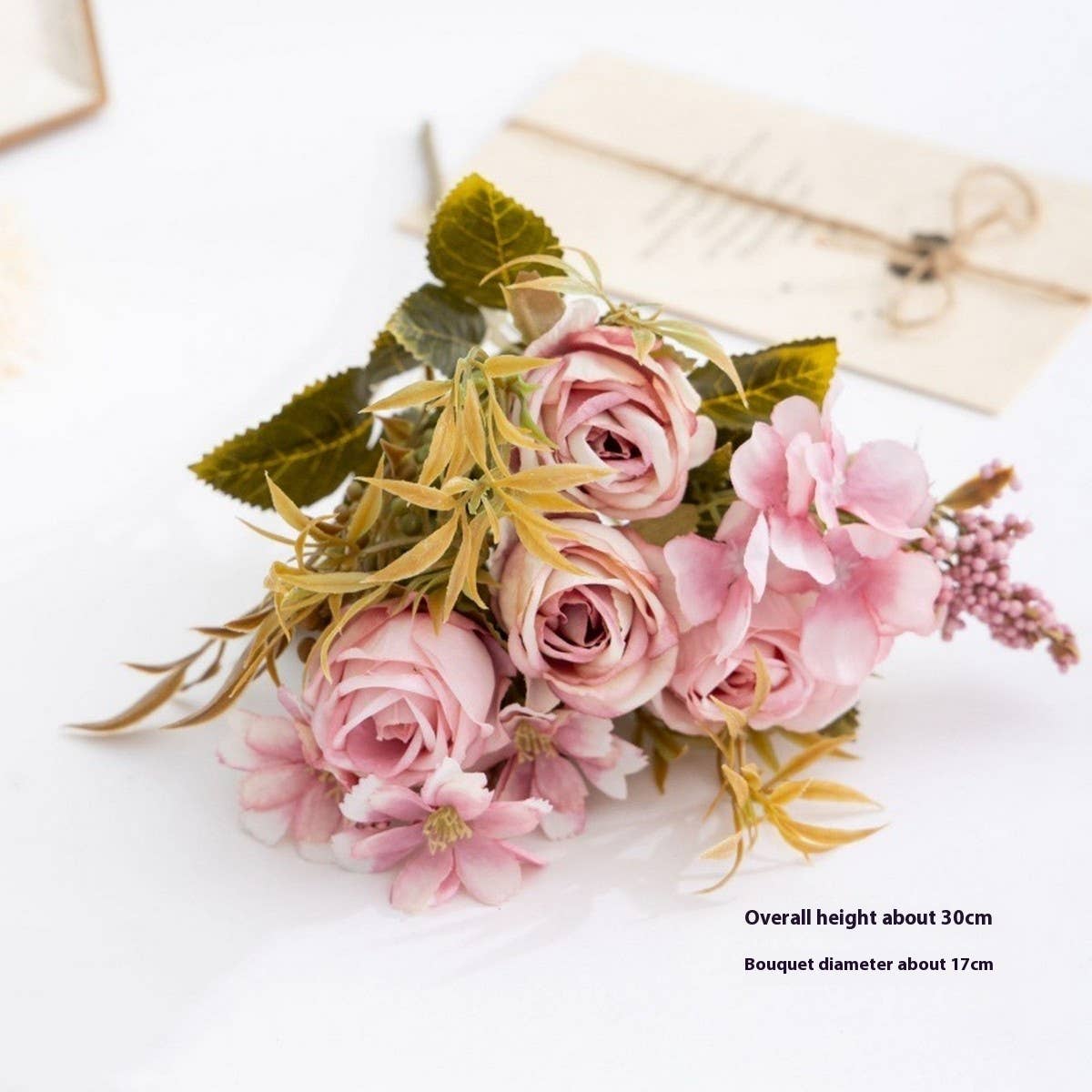 Artificial Anna Rolled Rose Silk Flower Home Decor_CWMM6471