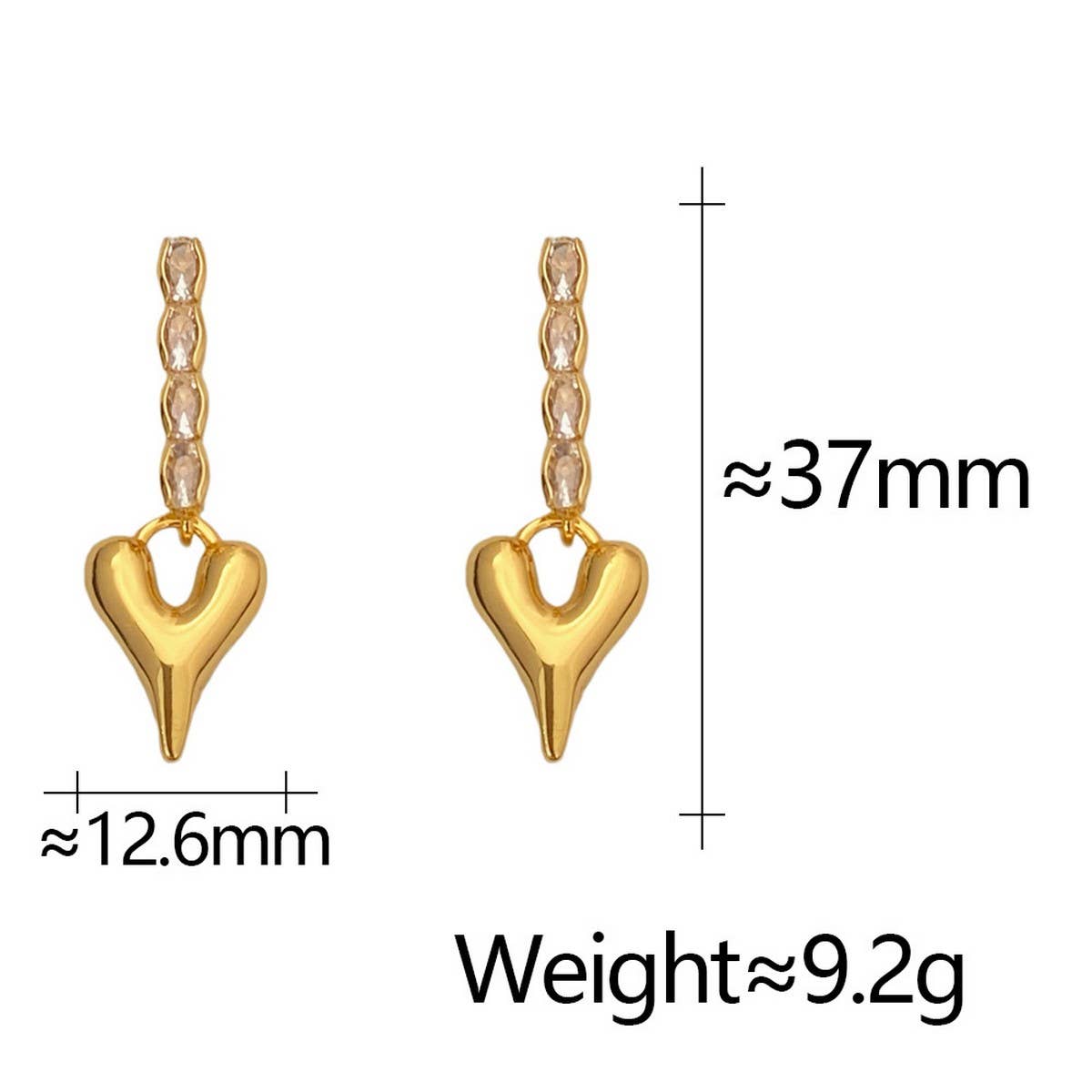 VALENTINE'S DAY HIGH-END HEART PENDANT EARRINGS