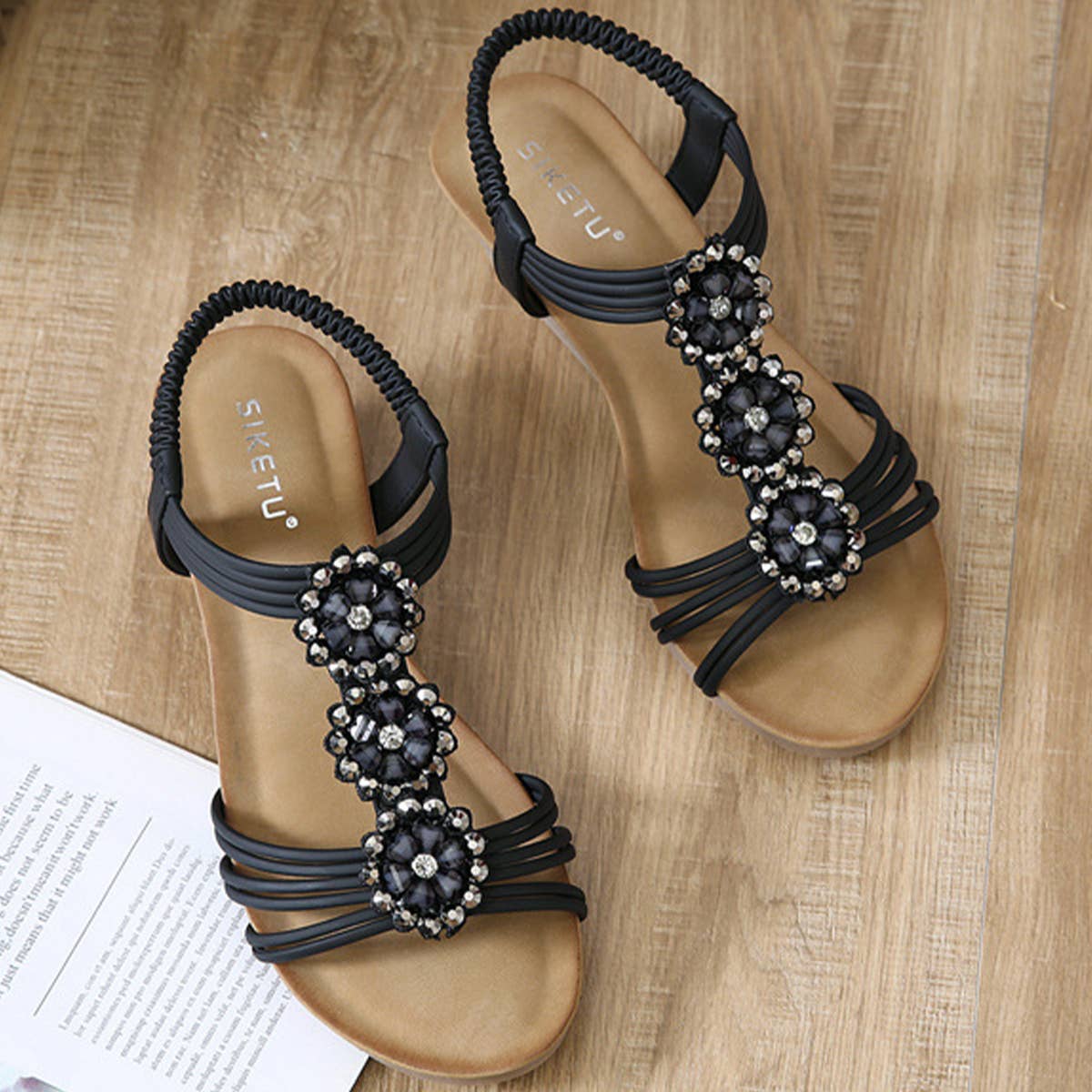 BOHEMIAN FLORAL RHINESTONE HIGH HEELED SANDALS_CWSHS0538