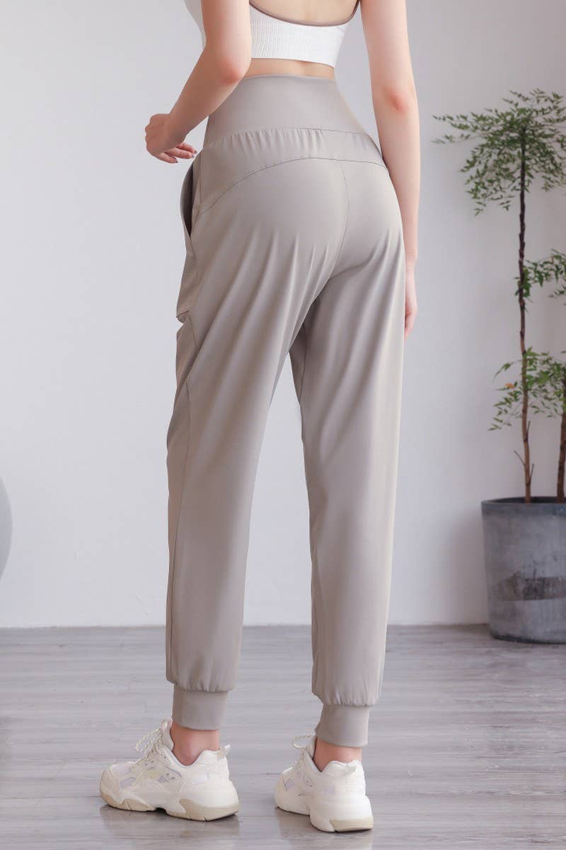 CWBLP0640_HIGH WAIST BREATHABLE YOGA CASUAL SWEATPANTS
