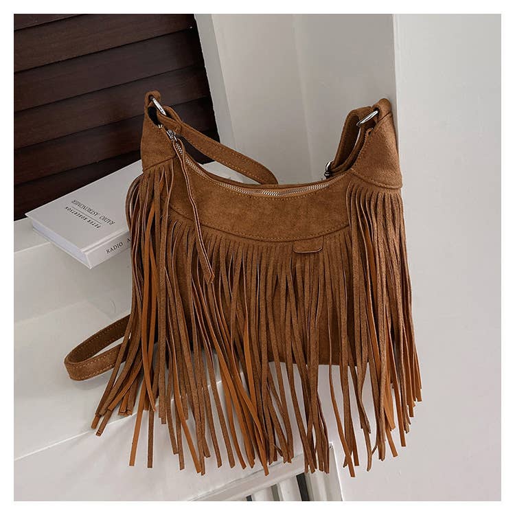 Tassel personalized large-capacity crossbody bag