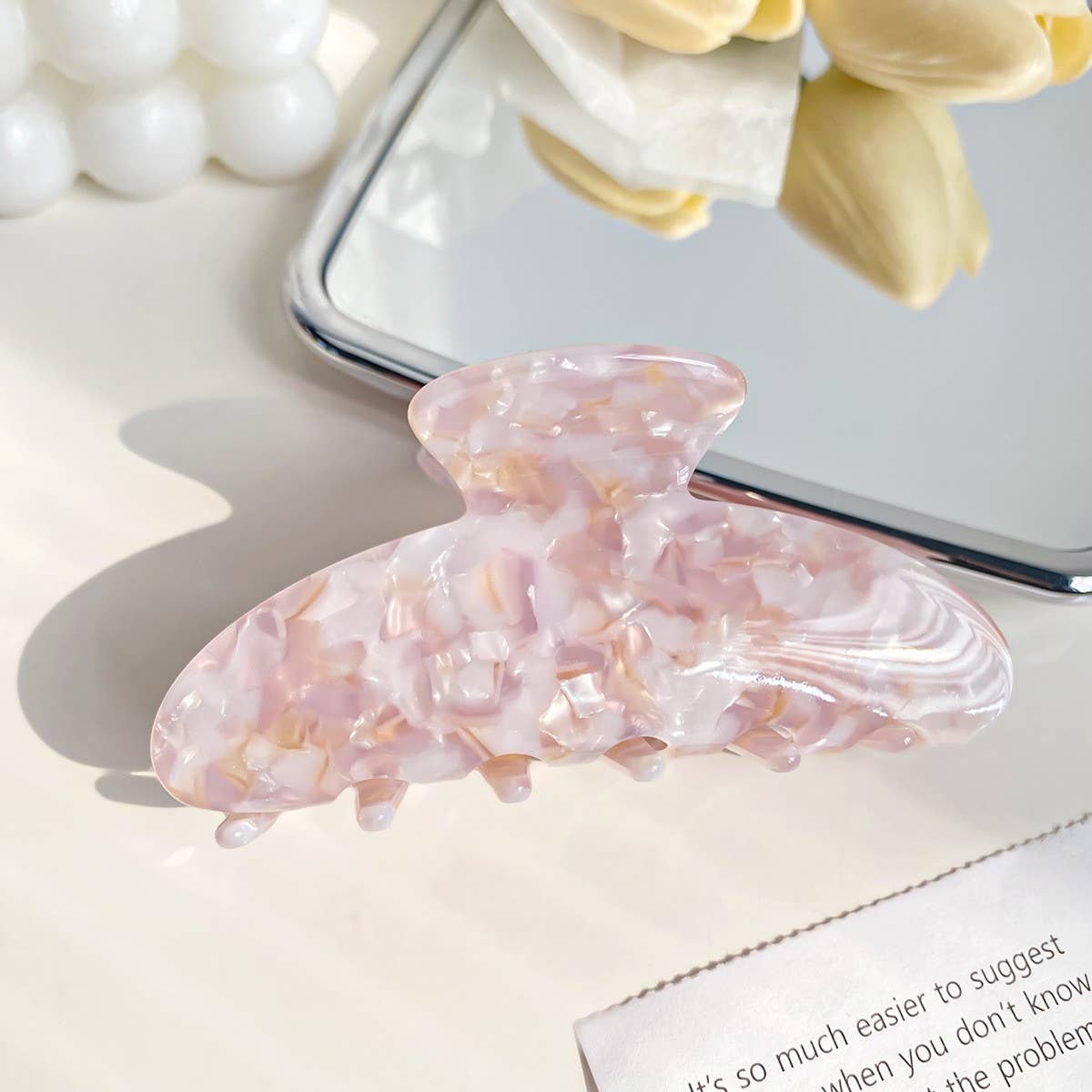 Acetate Hair Clip INS Trendy Quicksand Shark Clip_CWAHA2090