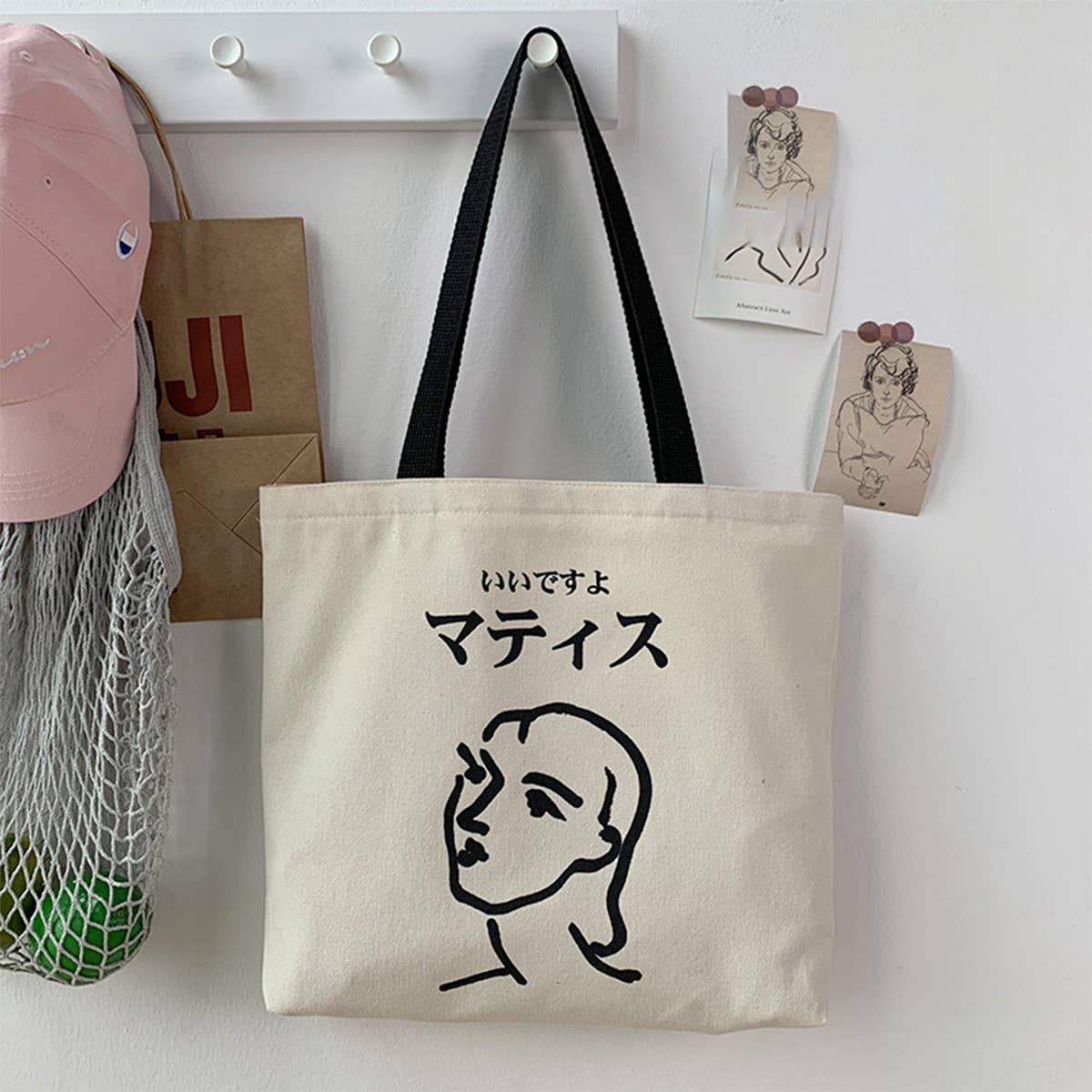 ONE-SHOULDER LARGE-CAPACITY PRINTED CANVAS BAG_CWAB2192