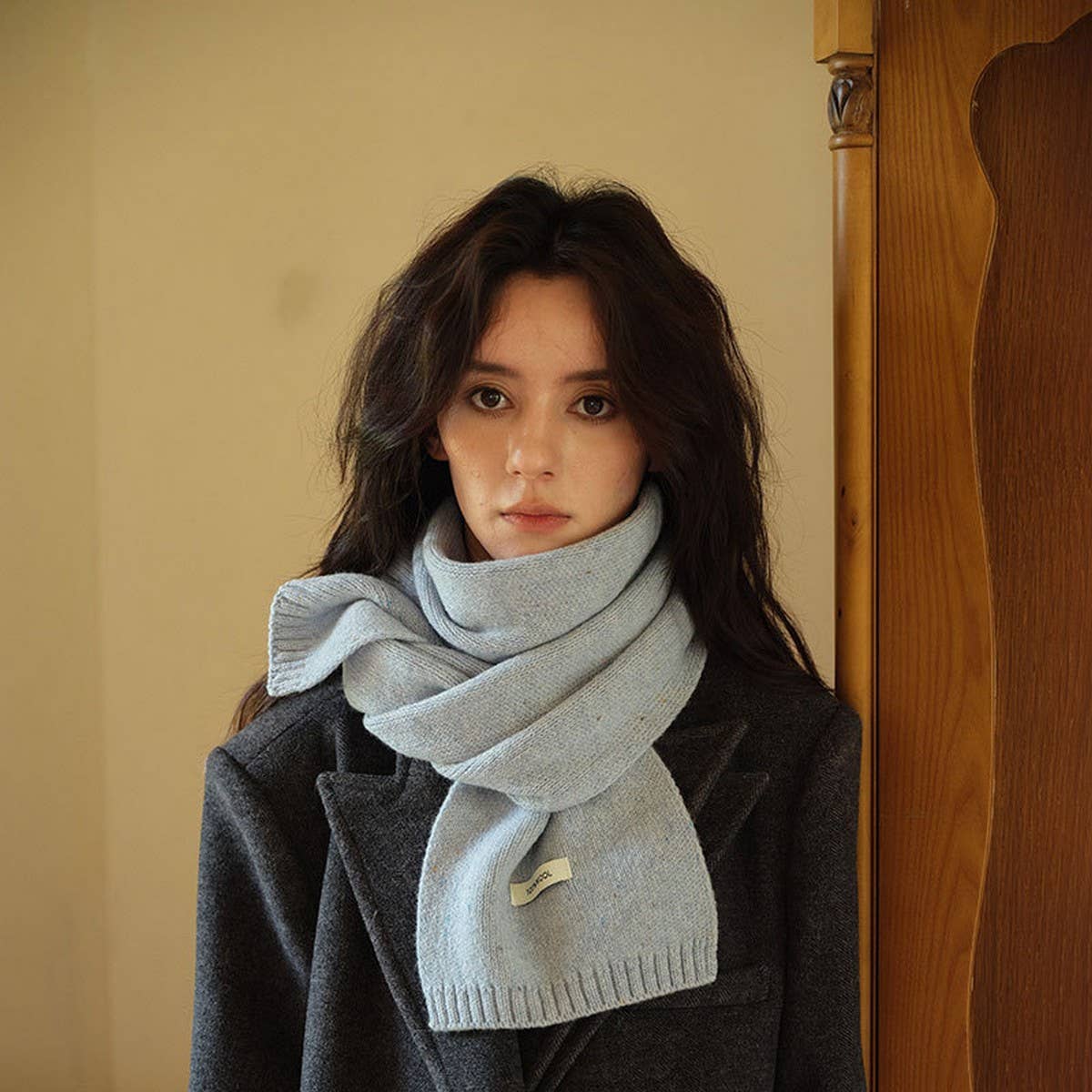 Color Dot Knit Scarf - Cozy Winter Neck Warmer