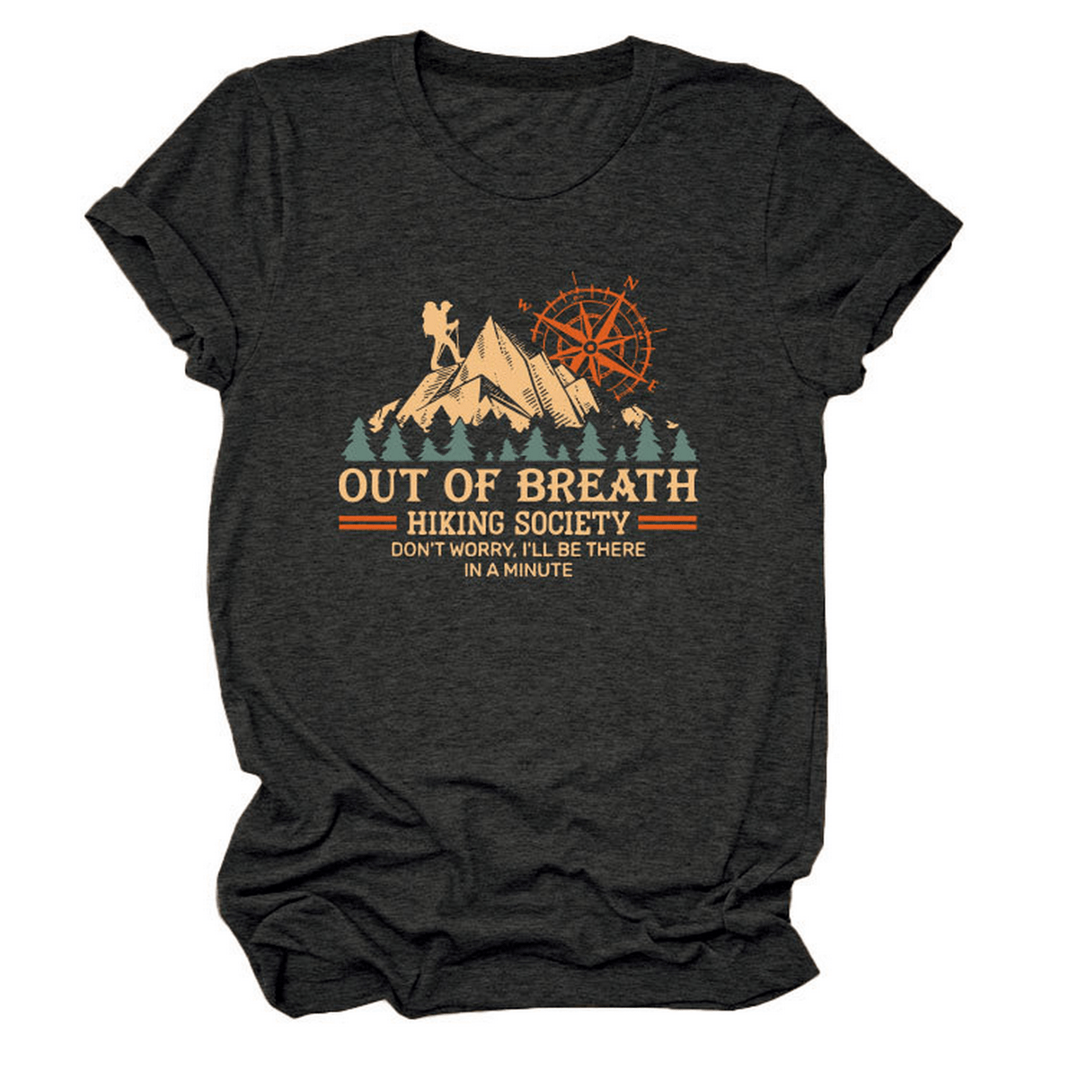 Comfy Crew Neck Tee ??Hiking Quote for Women_CWTTS1523
