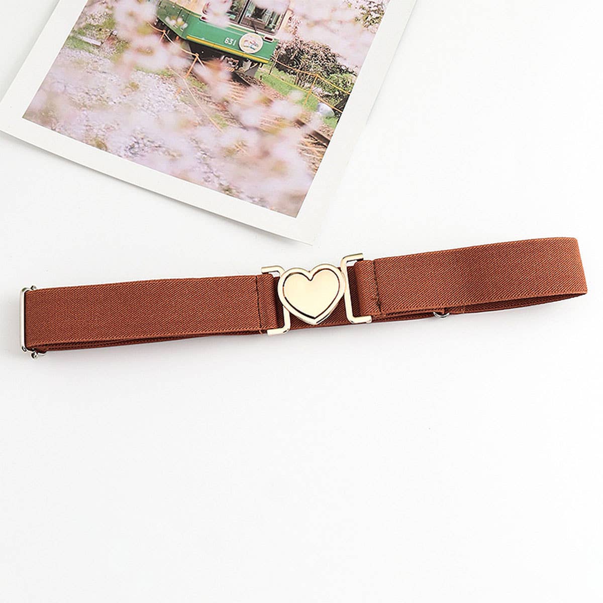 LOVE ALLOY ELASTIC BAND ELASTIC WOVEN CANVAS BELT_CWABE0680