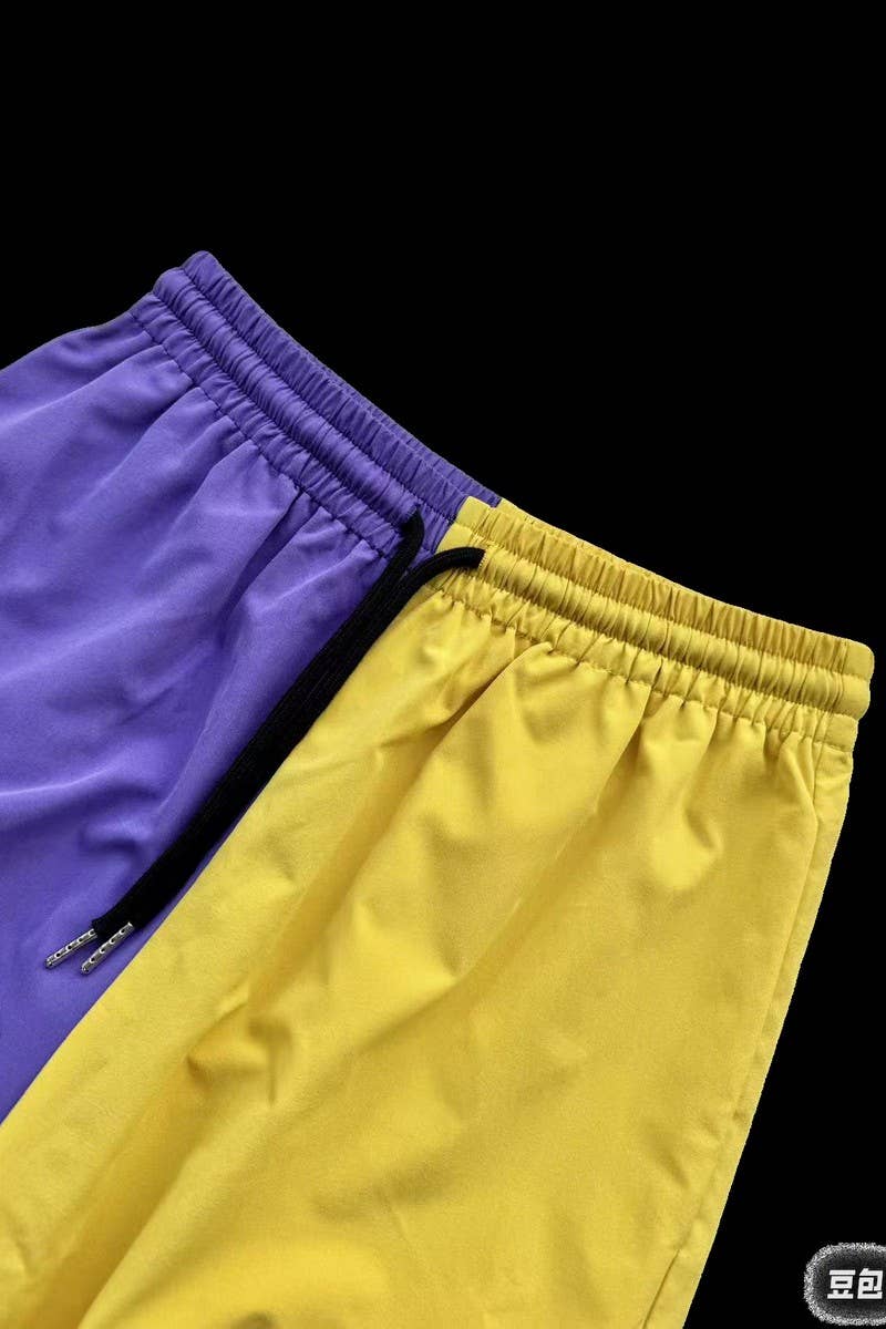 CWBLP2083_HIGH WAIST COLORBLOCK WIDE LEG STRAIGHT PANTS