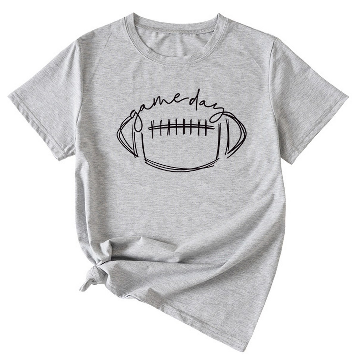 Women??¢s Casual Tee with Fun Football Print_CWDSD8368