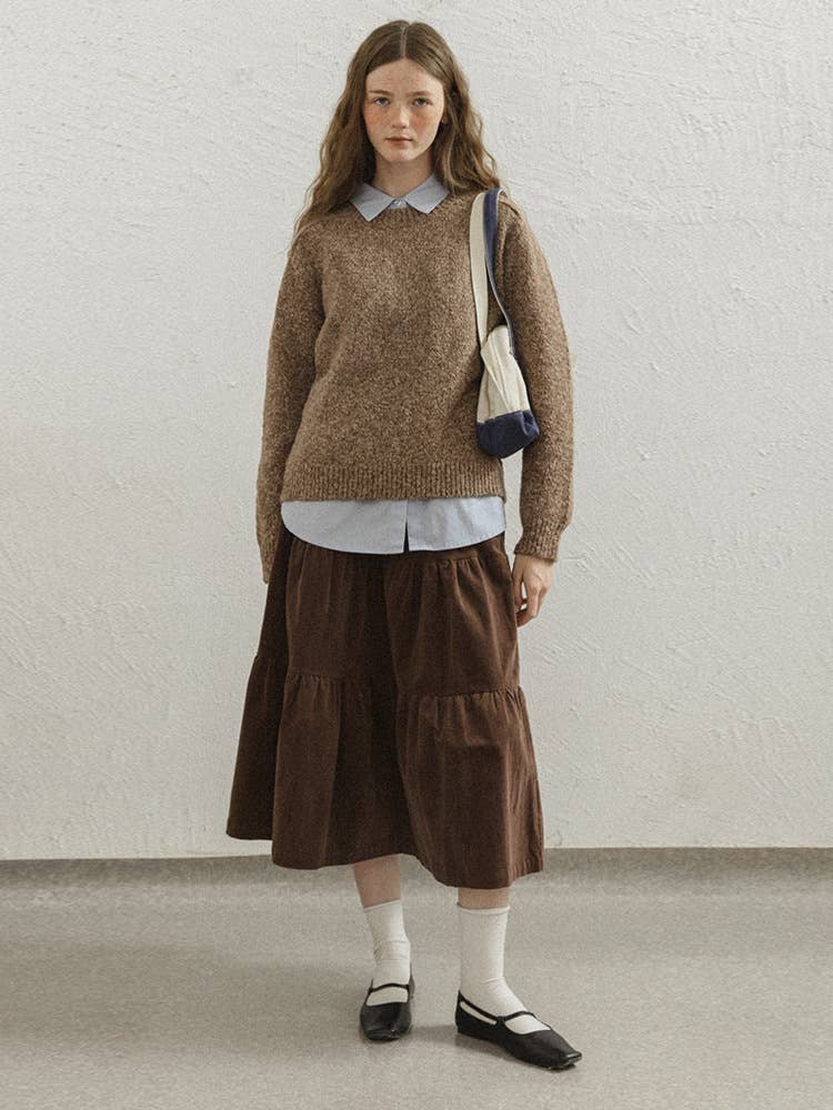 Retro Versatile Pullover Warm Knitted Sweater