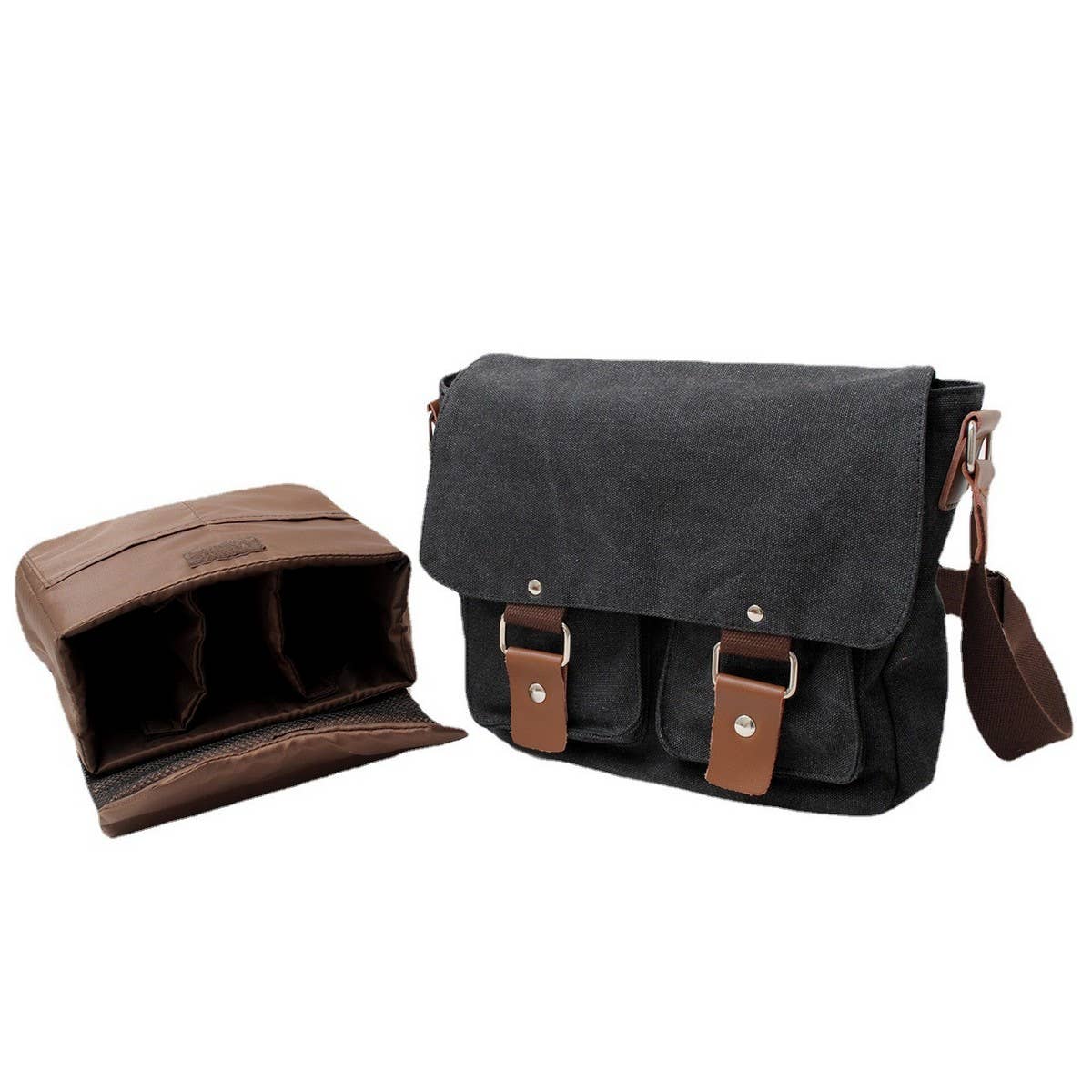 Canvas DSLR Camera Satchel for Men & Women_CWAB5562