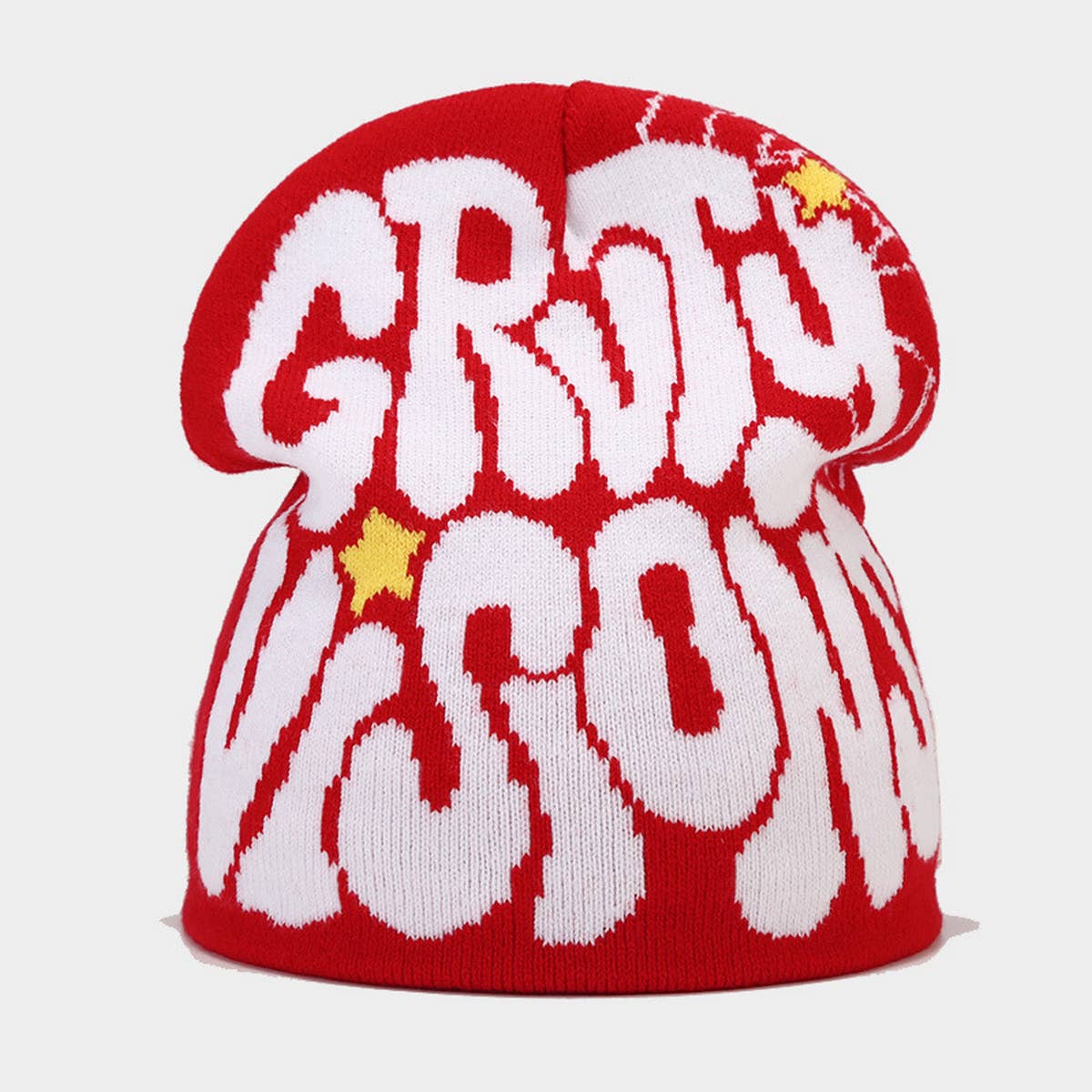 HOT SALE LETTER JACQUARD KNITTED HAT_CWAH1626