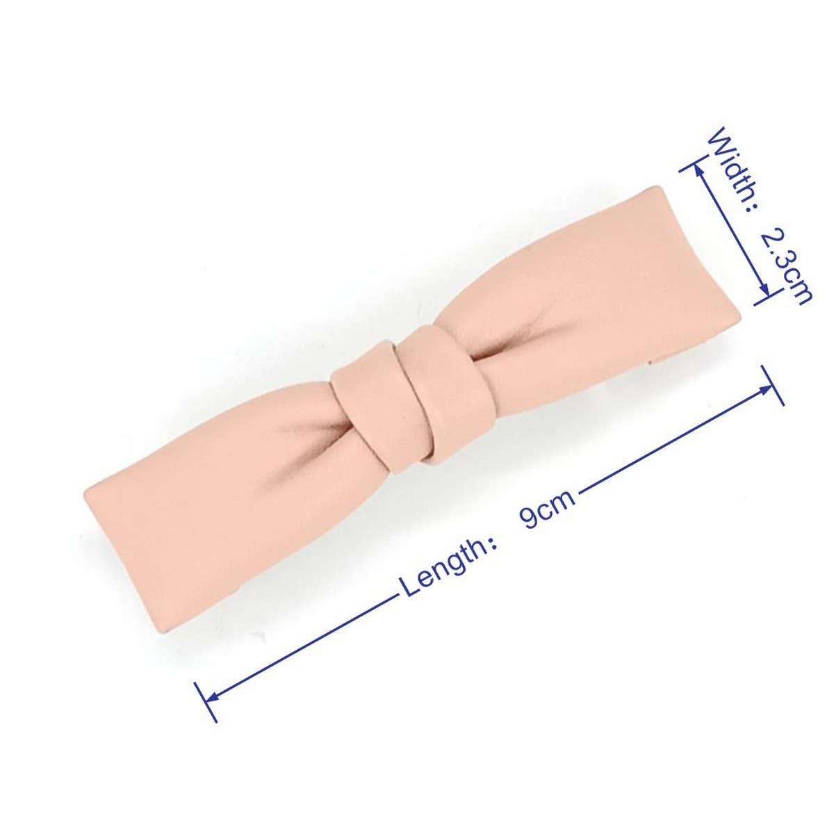 Elegant Simple PU Leather Bow Hair Barrette