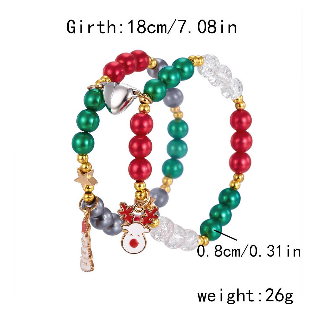 CHRISTMAS TREE NEW LOVE MAGNETIC BRACELET