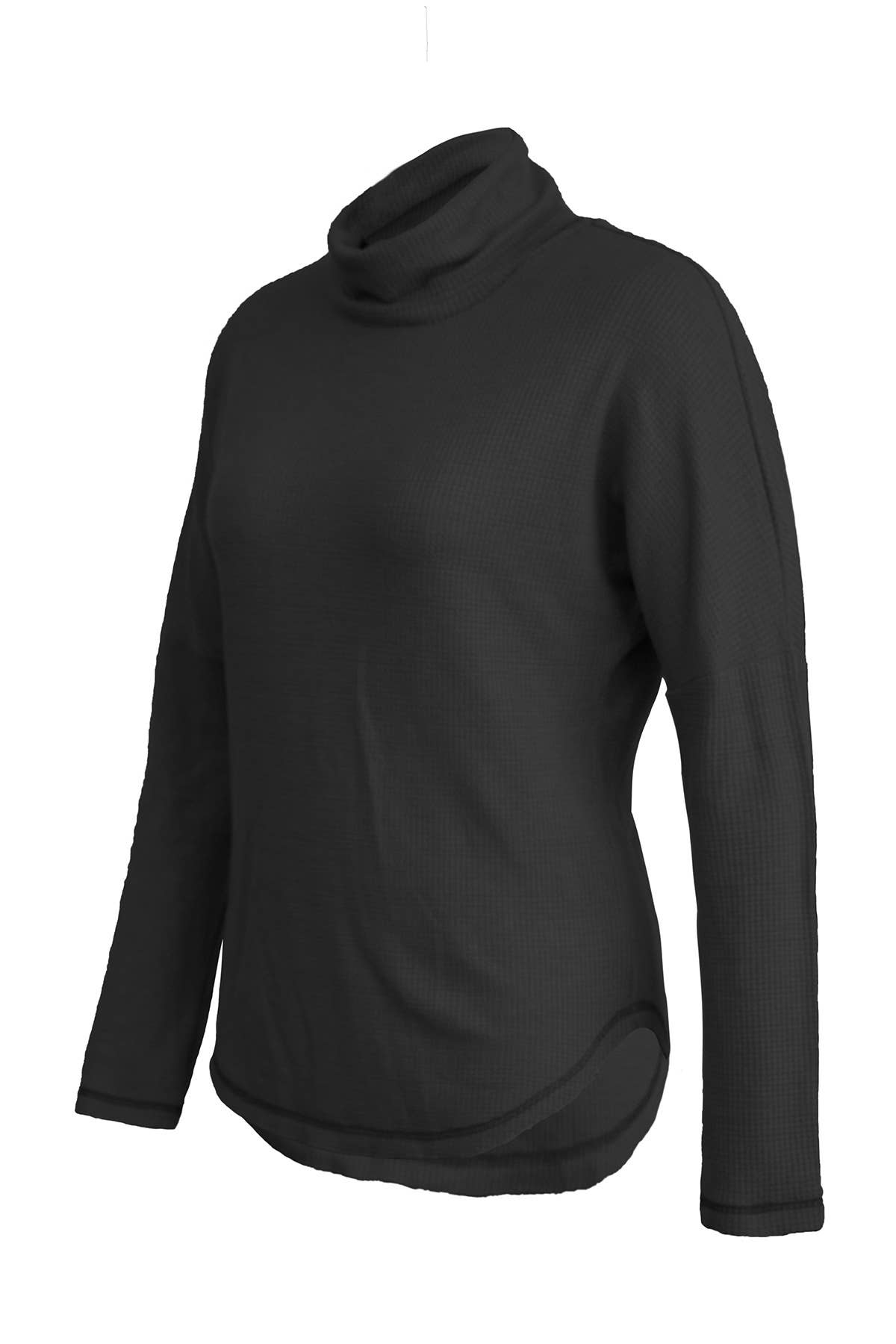 TURTLENECK SOLID COLOR LONG SLEEVE KNIT BASE