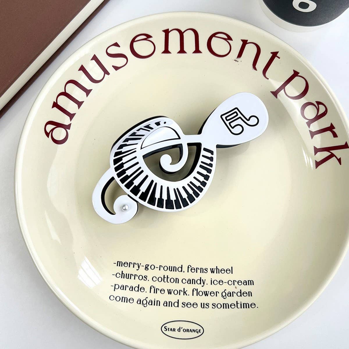 Music Note Hair Claw ? Acetate Piano & Sax Design