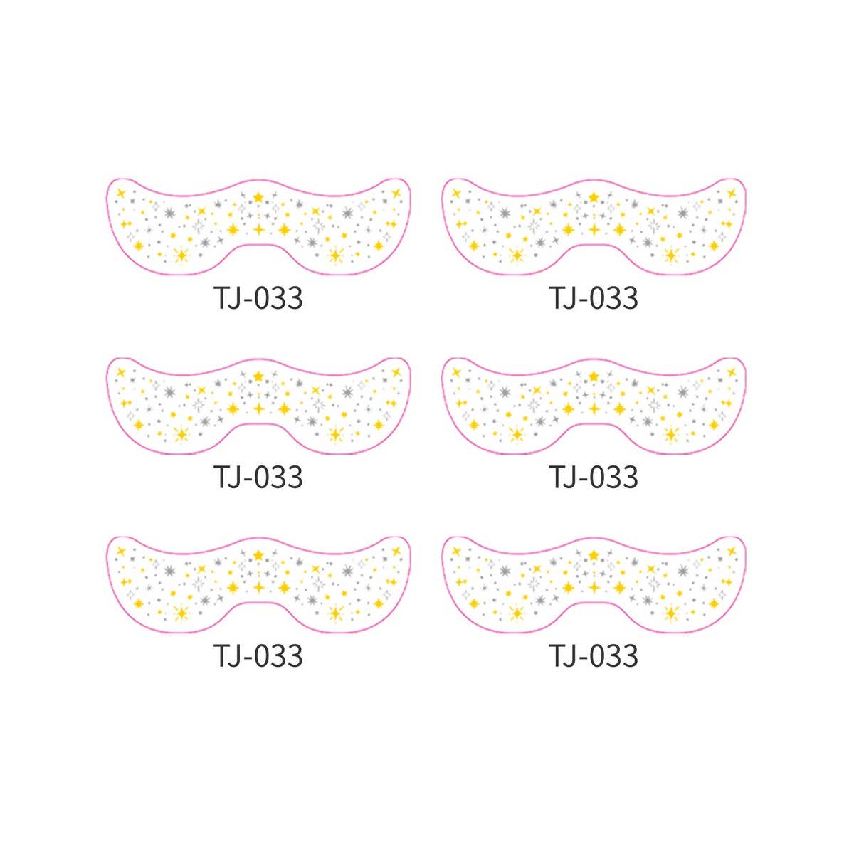 Metallic Freckle Face Tattoo Stickers Gold Silver