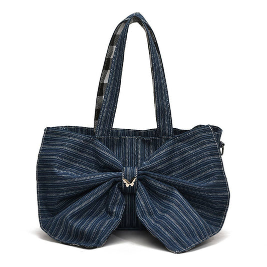 Single-shoulder bow school-style bag