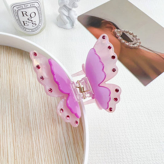 Double Layer Acrylic Butterfly Hair Claw Clip_CWAHA1487