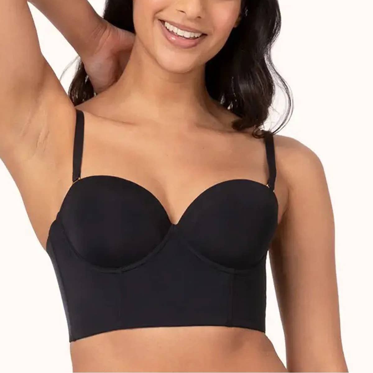 DETACHABLE SHOULDER STRAP BACKLESS  TOP bralette-CWMU0045