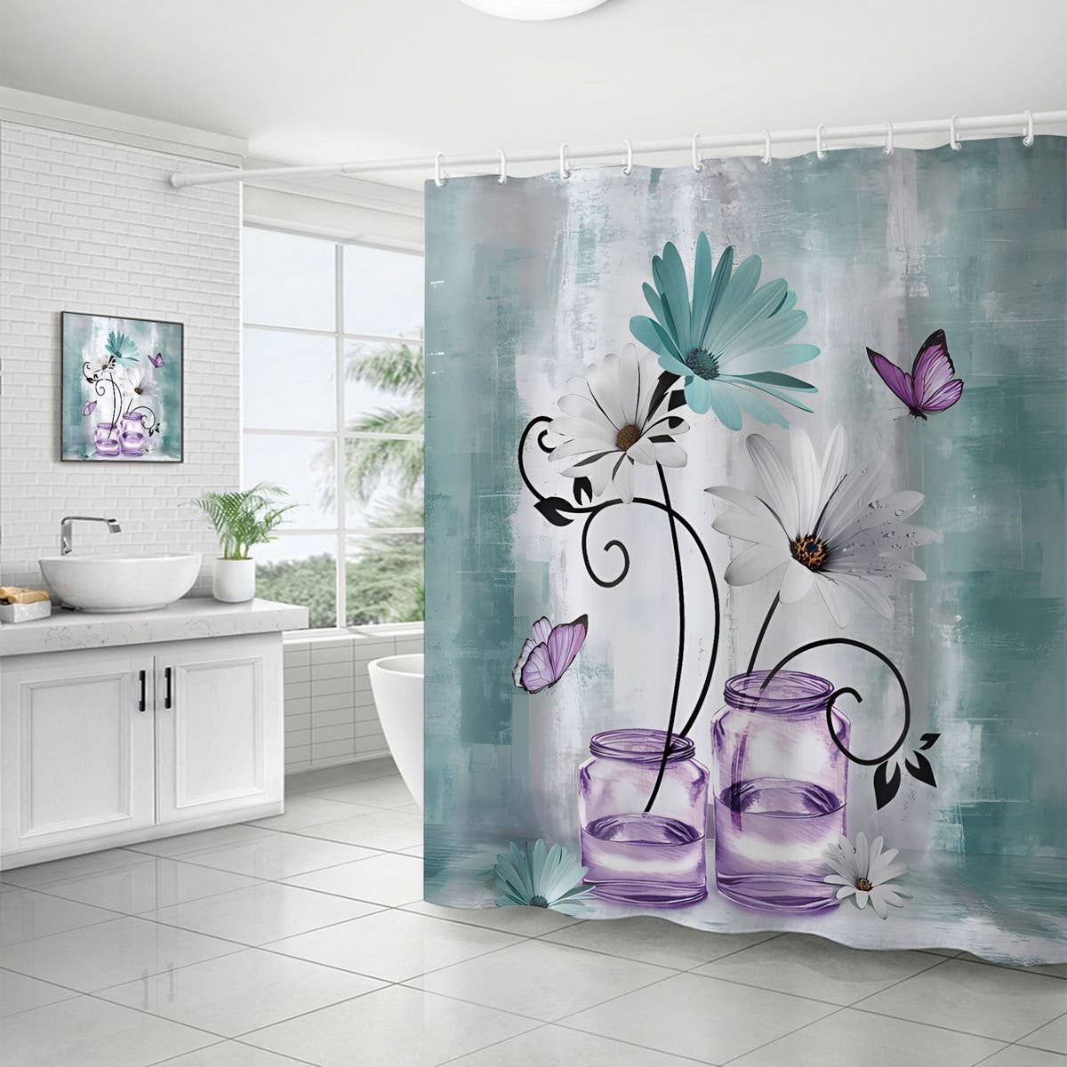 HOT SELLING PRINTED WATERPROOF SHOWER CURTAIN