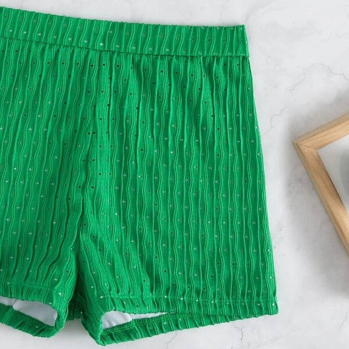 High Waist Bikini Set,Slimming Solid Color Swimsuit