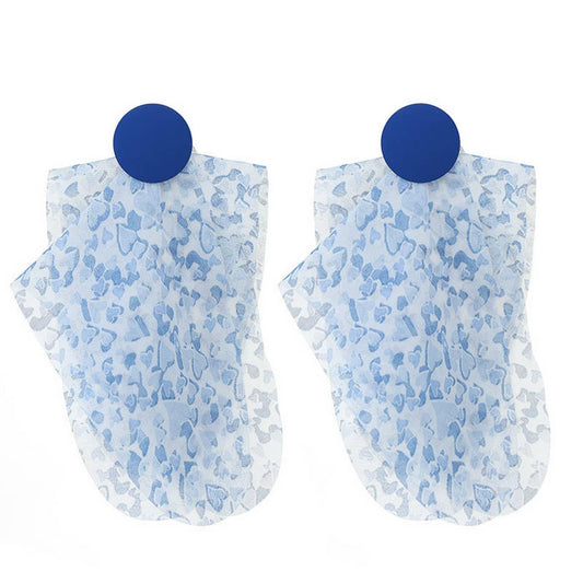 Long Dyed Fabric Heart Earrings ? Handmade Style