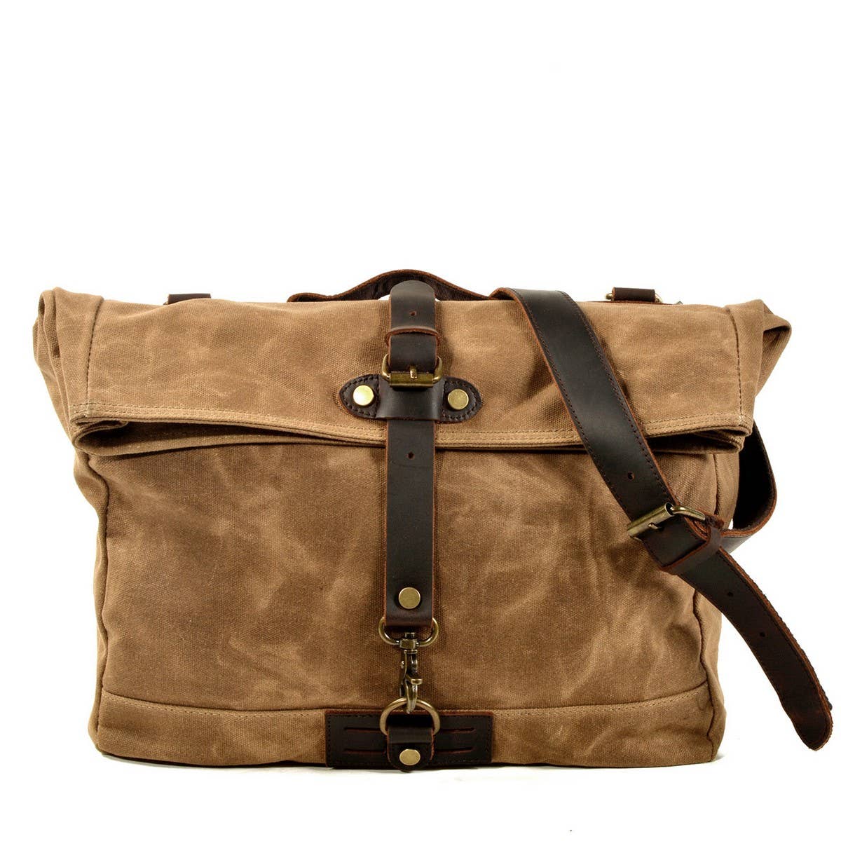 Men's Outdoor Waxed Canvas Satchel Bag_CWAB5564