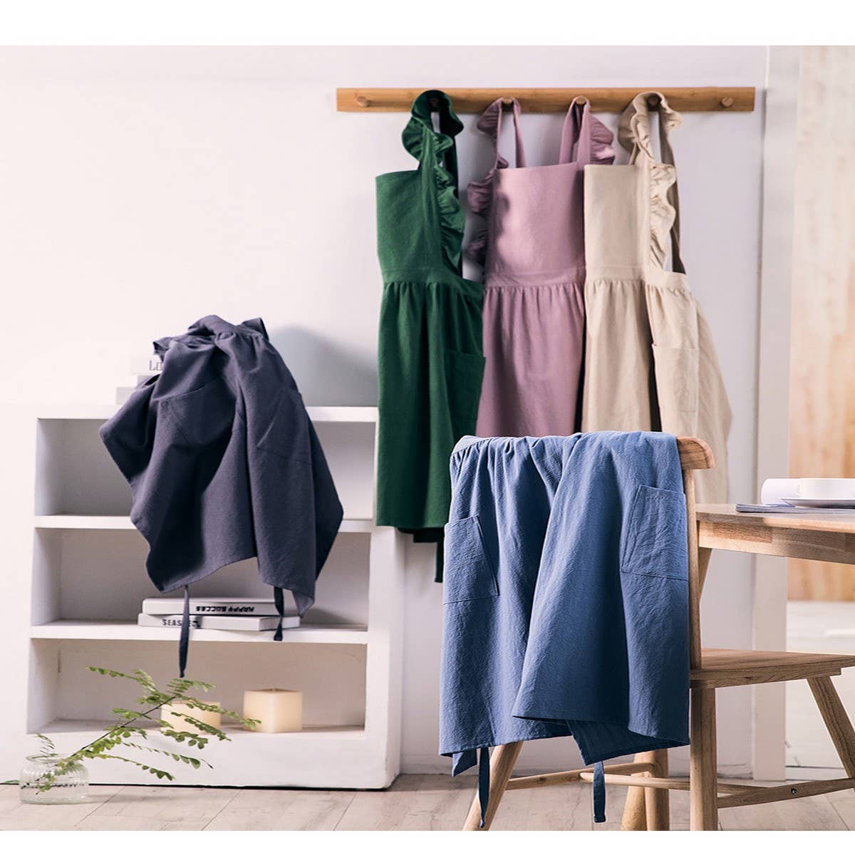 CWMM1834_Stylish Cotton Household Kitchen Apron