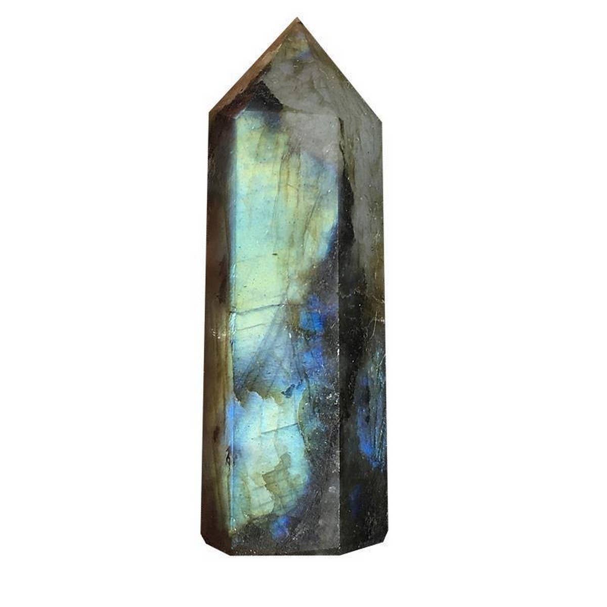Moonstone Crystal Hex Facet Wand