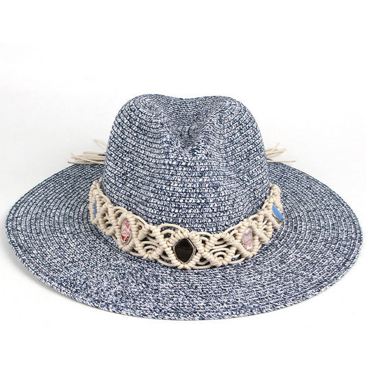 FASHIONABLE AND PERSONALIZED HOLLOW PANAMA HAT_CWAH1199