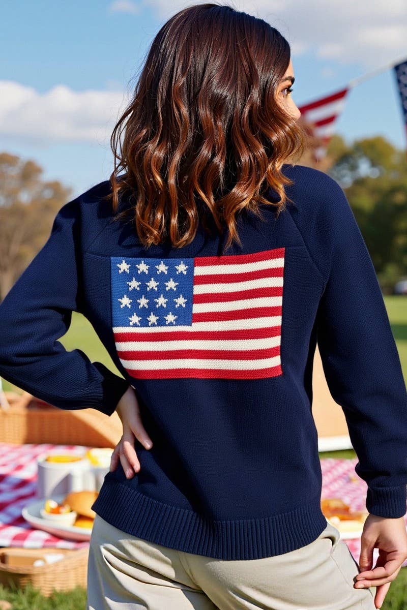 CWOSWL07085_V-NECK CASUAL LOOSE LONG-SLEEVED SWEATER