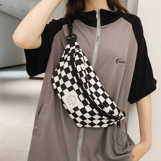 RETRO CLASSIC CONTRAST PLAID SHOULDER BAG_CWAB1605