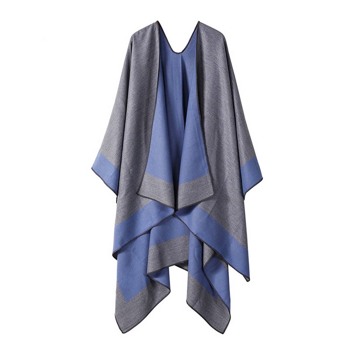 SOLID COLOR DOUBLE-SIDED CAPE SHAWL OUTER CAPE_CWASC2130