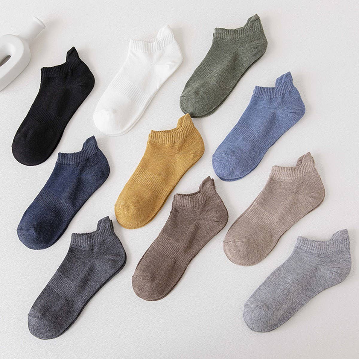 CWMS2452_NEW ARRIVAL HEEL MEN'S CREW SOCKS